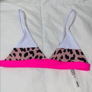 Cheetah print bikini top